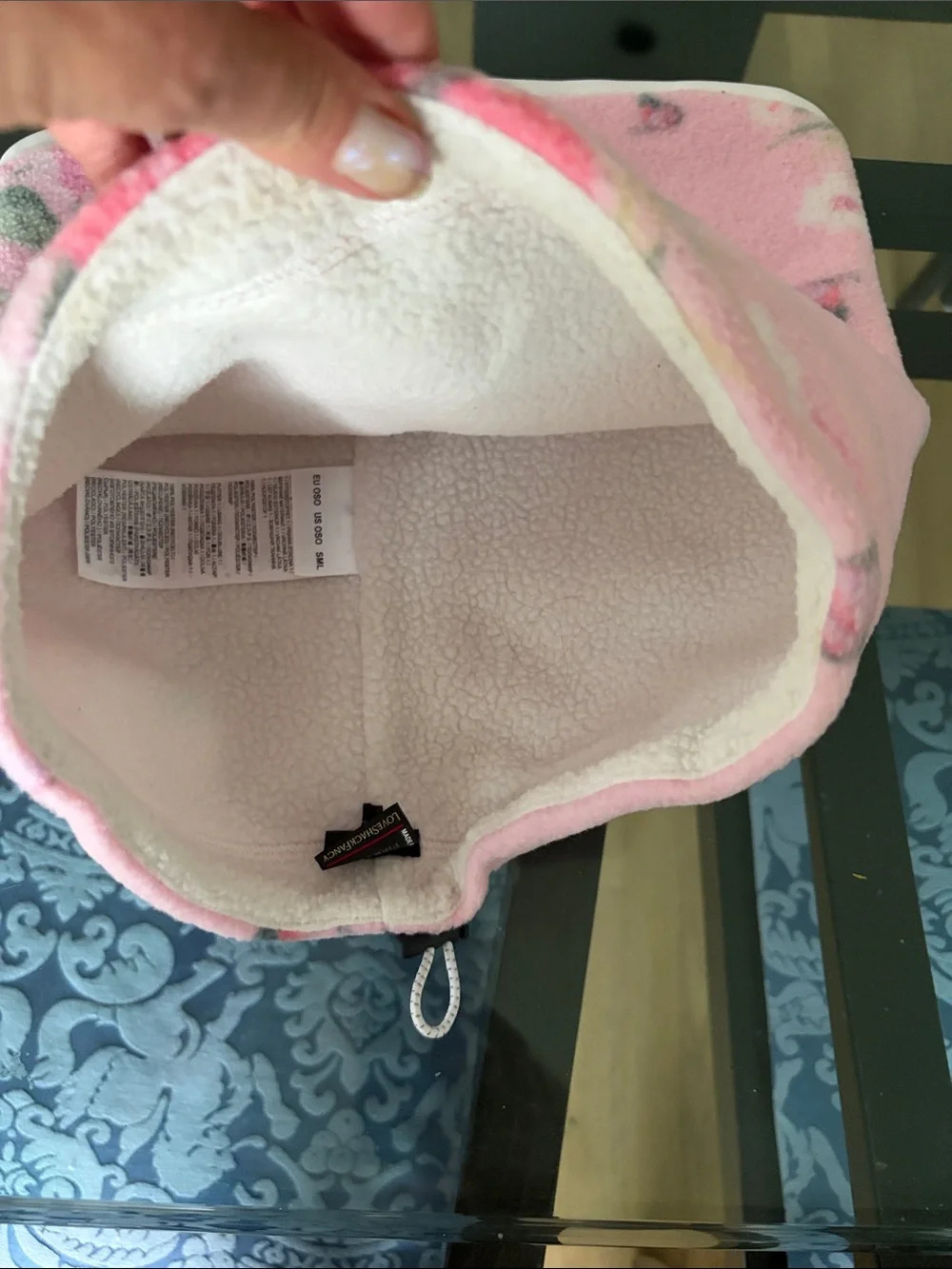 LoveShackFancy Pink Floral Fleece Ski Neck Warmer NWOT